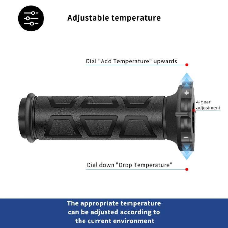 ATV Griffheizsystem 4-stufige Temperaturregelung 12V Beheizte Griffe Rutschfester Griff für Motorrad 7/8 22mm Lenker