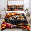 3pcs Tiger Portrait Duvet Cover Set -Includes 1 Duvet Cover and 2 Pillowcases, No Quilt Core, All-Season Home Decor  Yy251111093