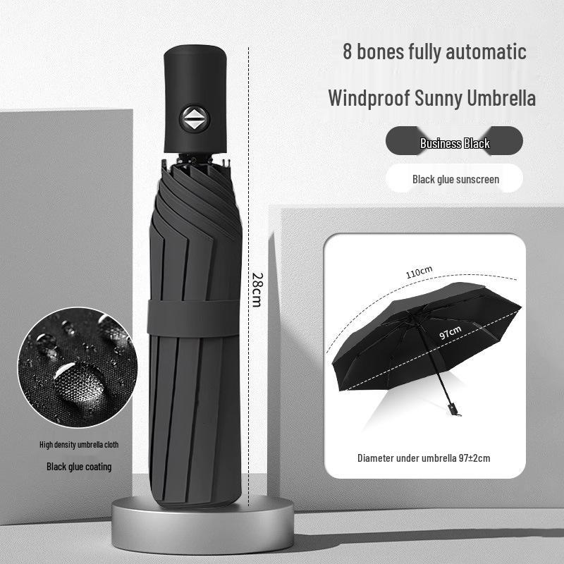 Women's Oversized Folding Umbrella – Thickened, Large, for Sun and Rain