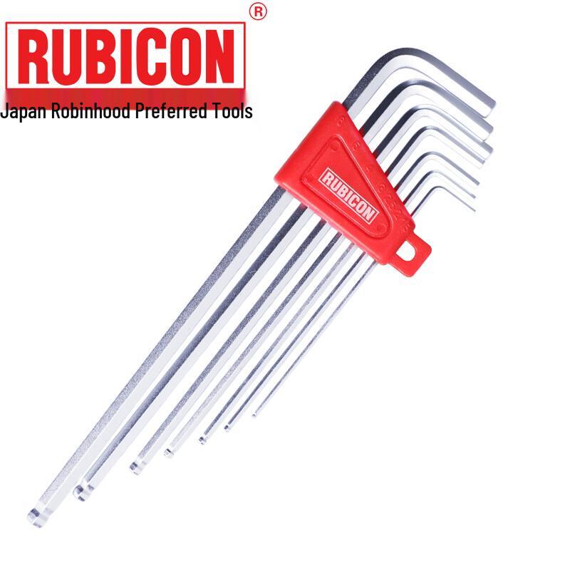 RUBICON RHK-287XL Extra Long Ball Head Metric Hex Key Set 7-piece set