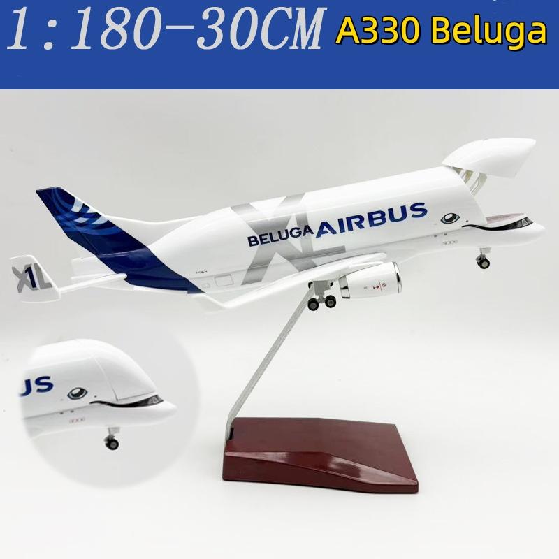 Model Airplane Beluga 30cm Openable Cargo Bay 1:180 Scale Diecast Resin Plane With Stand Aircraft Enthusiast Gift