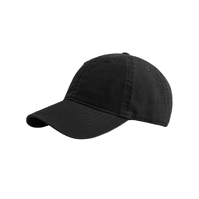 Premium Washed Cotton Duckbill Baseball Cap: Soft, Sunshade, Distressed Embroidery