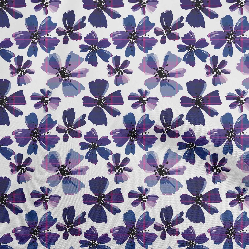oneOone Cotton Flex Gray Fabric Florals Craft Projects Decor Fabric Printed By The Yard 40 Inch
