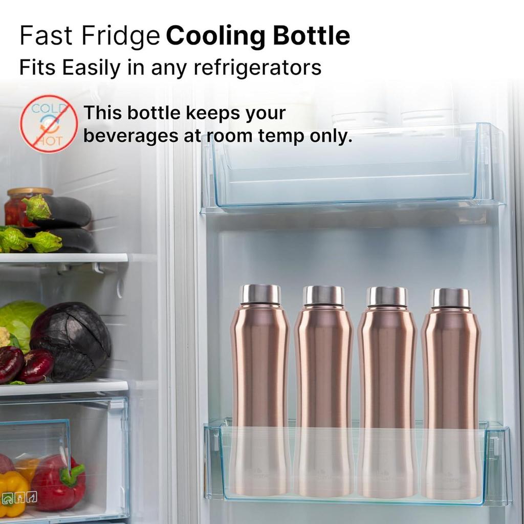 Home Stainless Steel Water Bottle 1L -1 (Gold)