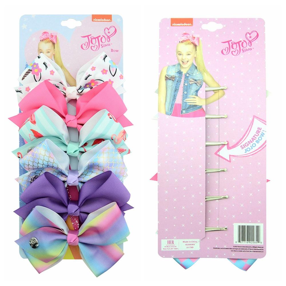 Exclusive For Children'S Hair Accessories Set 54 Colors Jojo Bow 6 Colors One Card Children'S Hairpin Baby Headgear 892