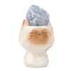 Mini Cat Ornament with Crystal Desktop Resin Cat Figurine Aroma Diffuser Stone Aromatherapy Fragrant Oil Diffuser for Home Office Meditation Room