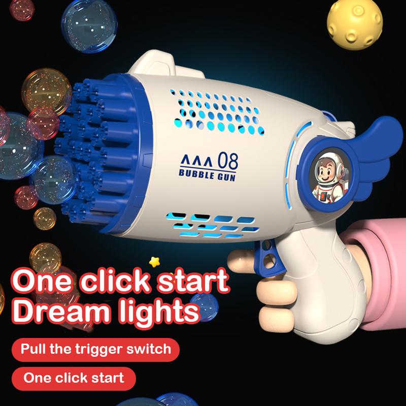 29 hole Fully automatic children's bubble machine luminous toy gift bubble gun bubble stick without battery wihtout bubble water