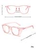 1pcs New Pink Anti-blue Pollen Mirror Fashion Male And Female Personality Flat Light Mirror Anti-fog Protection Glasses