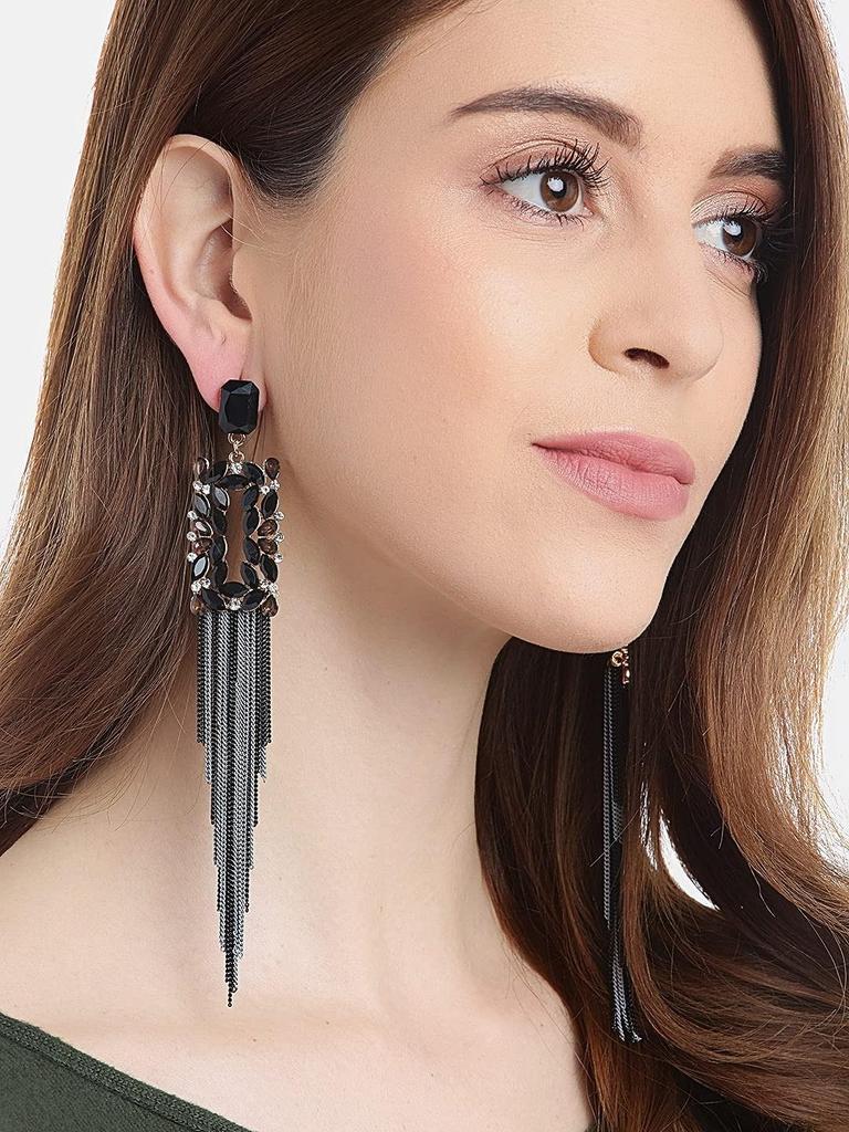 Women's Jewellery Earrings Crystal Tassel Handmade Earrings for Girls and Women