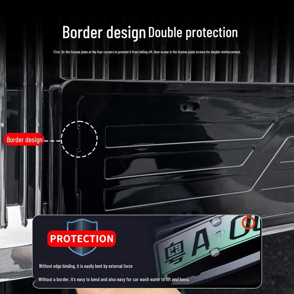 Fits 26 Lantu Taishan Models: Full Coverage License Plate Holder & Protective Frame