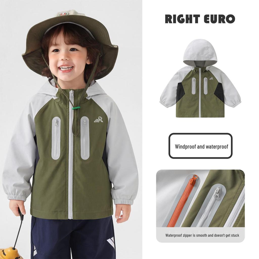 European Kids' Water-Repellent Hooded Jacket - 2026 Spring/Autumn Collection