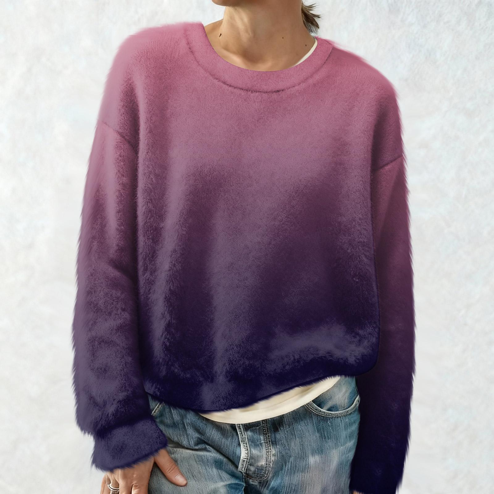 

Жіночий Модний Повсякденний Топ з Круглим Вирізом та Довгим Рукавом, Принтований Пуловер-Світшот S