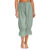 S-L Women's Lace Trim Bloomers: Versatile Midi Harem Pants with Drawstring, Loose Wear & Medieval Pirate Costume