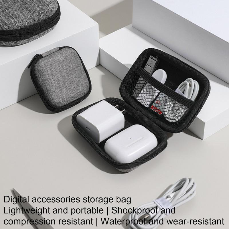 Mini EVA Storage Bag Pouch Carrying Bag Zipper Earphone Case For Airpod Earphone/Phone/Charging Cable Digital Accessories