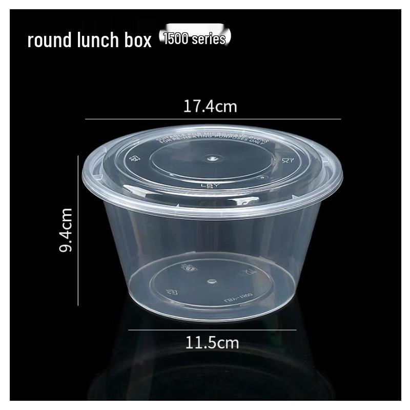 Zebian Disposable Transparent Food Containers with Lids