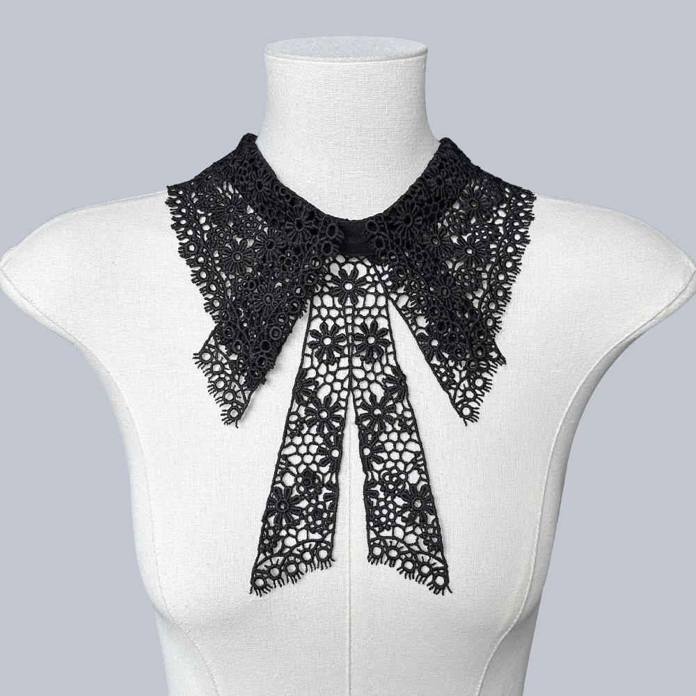 

Женский кружевной воротник с искусственным воротником, плащ с накладными воротниками, платье, блузка, декор белый