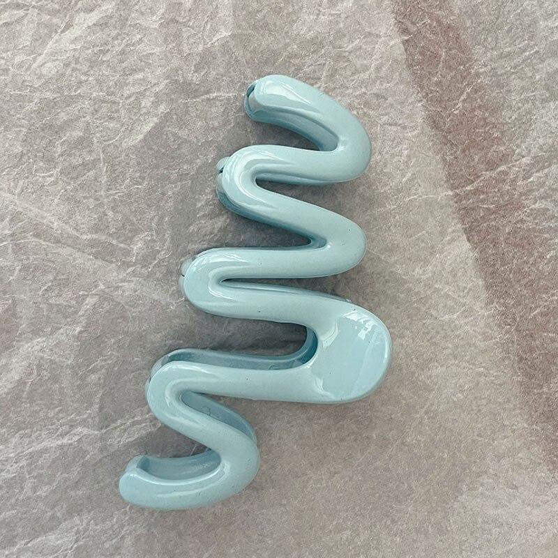 New Large Acrylic Frosted Hair Claw for Women Girls Hairpin Matte Wave Hair Claw Clip Hair Accessories Girls Headwear