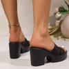 2025 New Sequined High-Heel Sandals Summer Elegance Plus Size Breathable Outdoor Sandals Women's