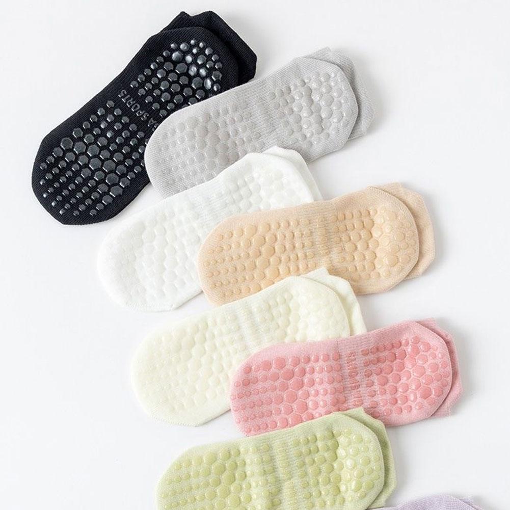 1Pair Women's Yoga Socks Anti-Slip Pilates Beginners Breathable Thin Ladies Boat Socks Summer Indoor Fitness Sports Cotton Socks