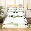 Cute Little Panda Patterned Bed Sheet Set, Children's Animal Bedroom Decoration Bed Sheet Set, Boys' Printed Duvet Cover Set