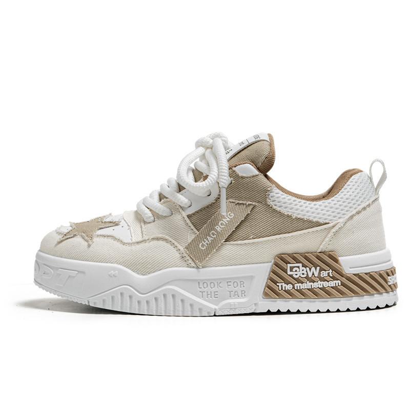 

Korean version of men s color matching breathable board shoes, summer wear low-top lace-up casual shoes, fashion flat-bottomed trendy shoes 2025 44