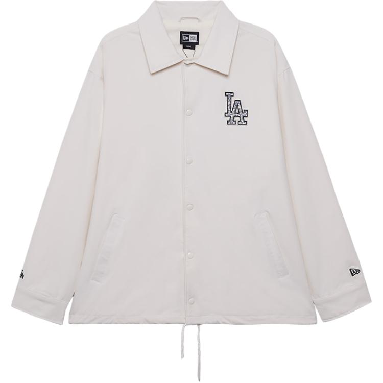 New Era FW24 Blue And White Porcelain Series MLB Los Angeles Dodgers Loose Fit Embroidered Logo Button Long Sleeve Jacket Unisex Jacket 14385265