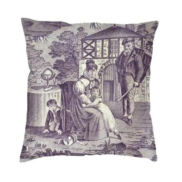 Home Decor Vintage Country Scenes Printed Pillow Covers Pattern Cushion Cover Suitable for Sofa Bedroom Car Pillow Cover
