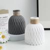 Nordic Water Wave Hemp Rope Plastic Flower Vase - Creative, Durable Living Room Decor