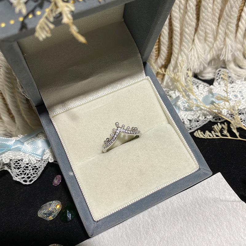 Goddess Crown Zircon Ring: S925 Sterling Silver, Minimalist Adjustable Design for Women