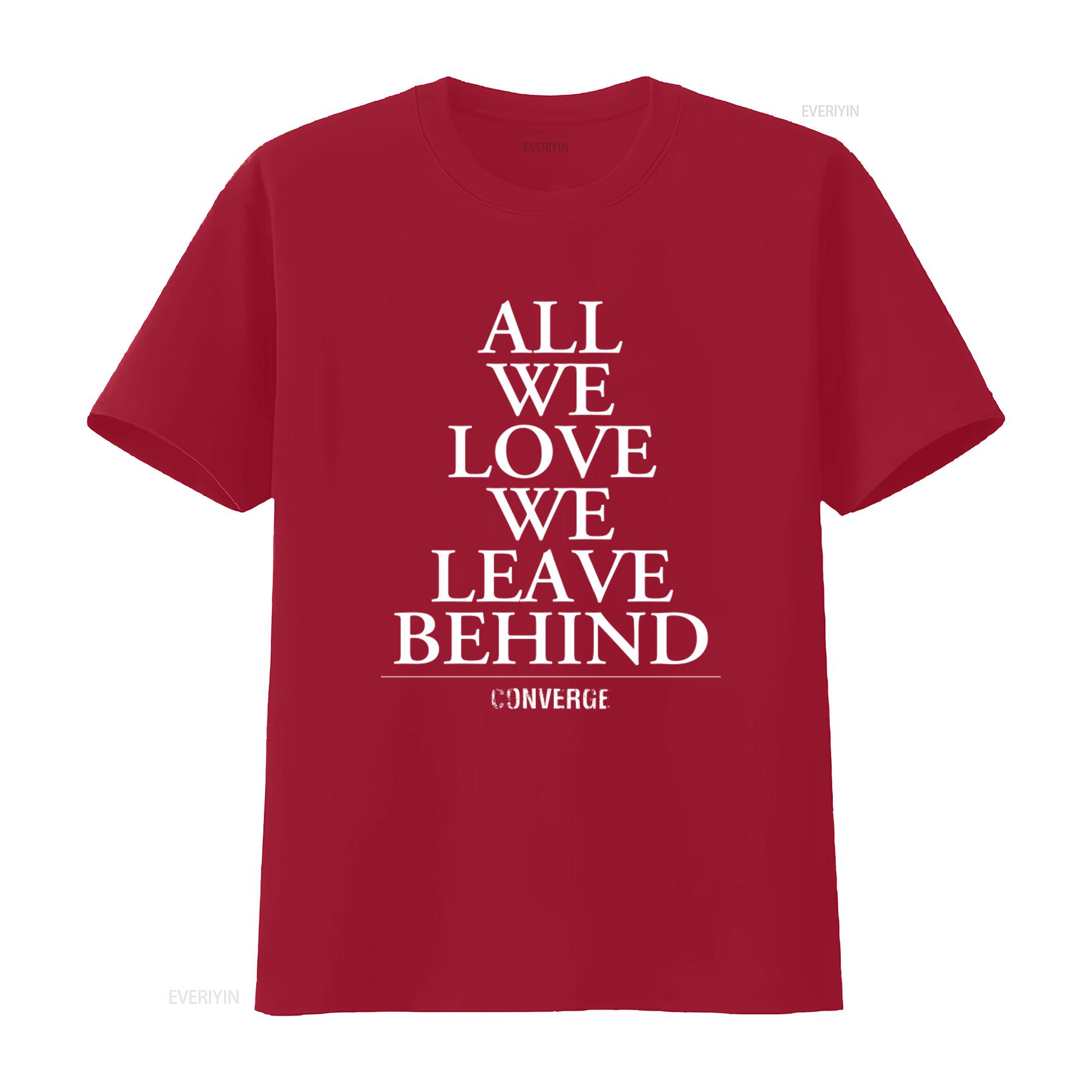 Converge All We Love Leave Behind T Shirt Black White Print Fashion Streetwear vintage Washed graphic Unisex S