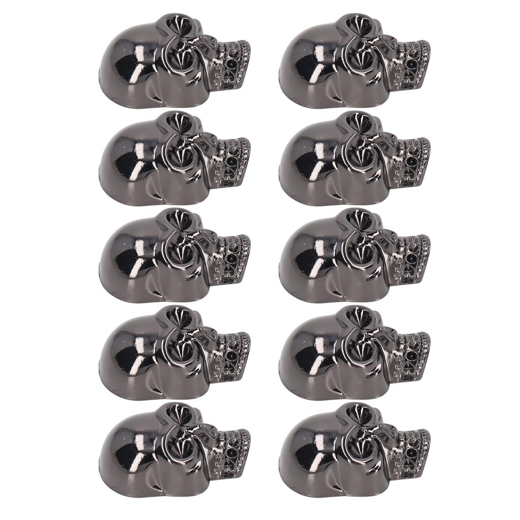 10 Pcs Skull Rivets Gothic Style Fashionable Skull Stud Accessories for DIY Shoes Clothing Bags No Rhinestones