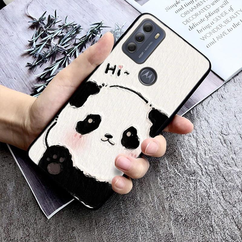 Phone Case For Moto G86 G85 G75 G15 G05 G56 G72 G53 G54 G84 G60 G31 G32 G24 G 5G G Play Cute Cartoon Panda