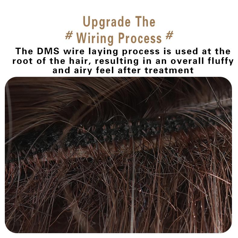 Women's 58cm Hair Simulation Hair Long Straight Hair Long Hair, Rose Hair Net Headwear Full Head Cover Natural and Realistic Wig