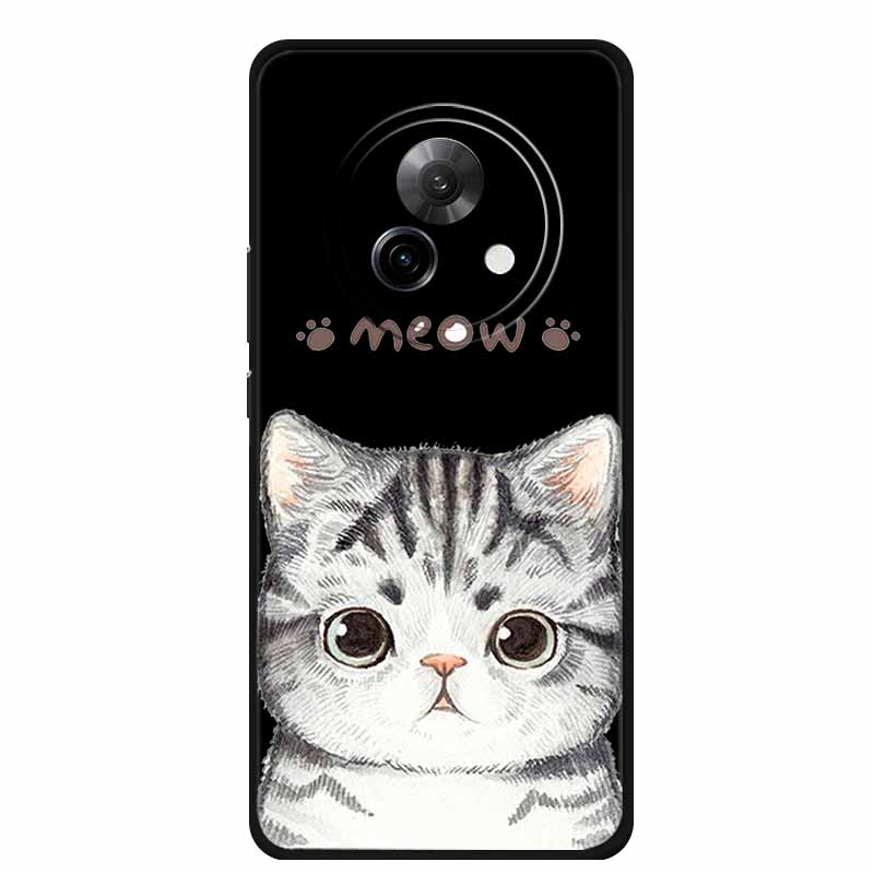 Black Silicone Case For Meizu Lucky 08 Case Luxury Protective Soft Phone Back Cover For Meizu Lucky 08 Case 6.78" Cartoon Shell