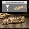 OIMG Bamboo Liquor Glass Holder with 6 Bullet Cups