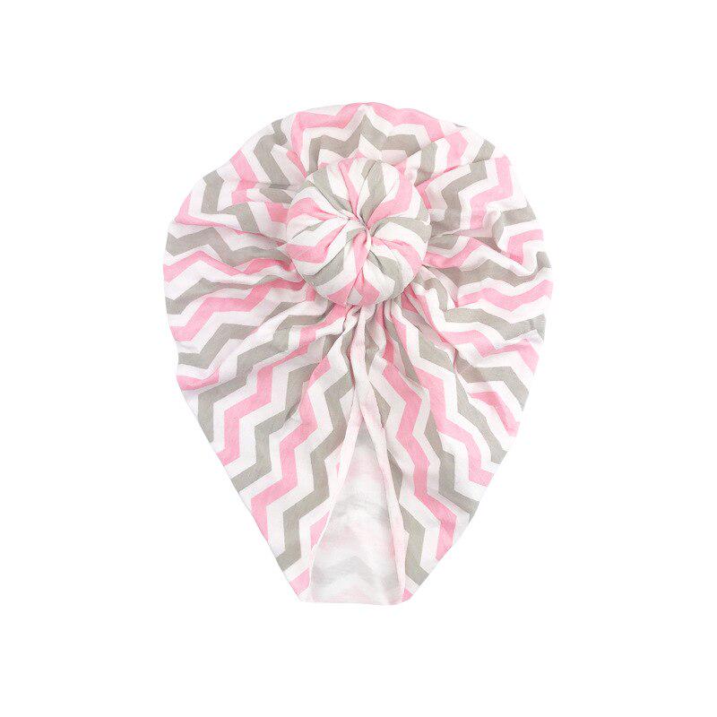 Knoten Baby Hut Baumwolle Frühling Herbst Motorhaube Hut Dot Gestreiften Gedruckt Kinder Kinder Beanie Cap Baby Zubehör