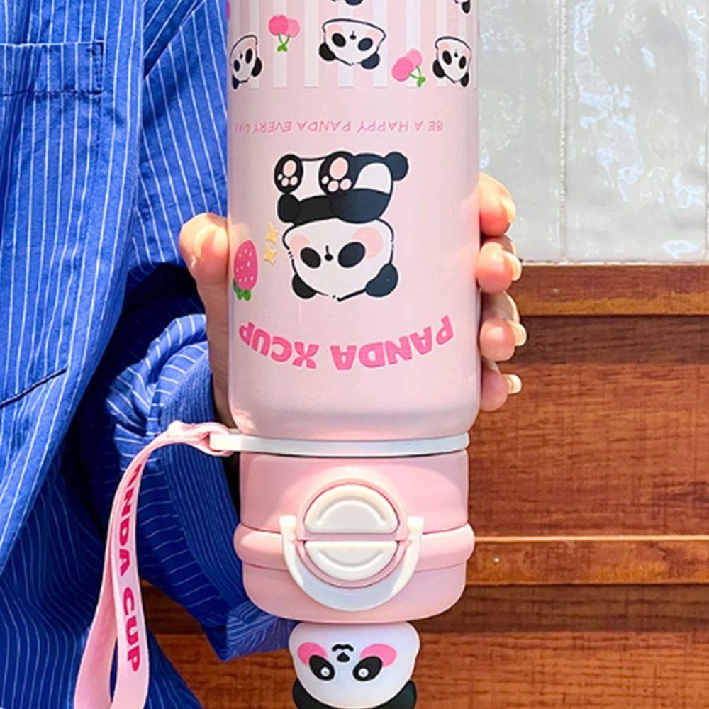 Large Capacity Panda  Insulated Cup Reusable Drinking Water Cup  Children Girls Boy