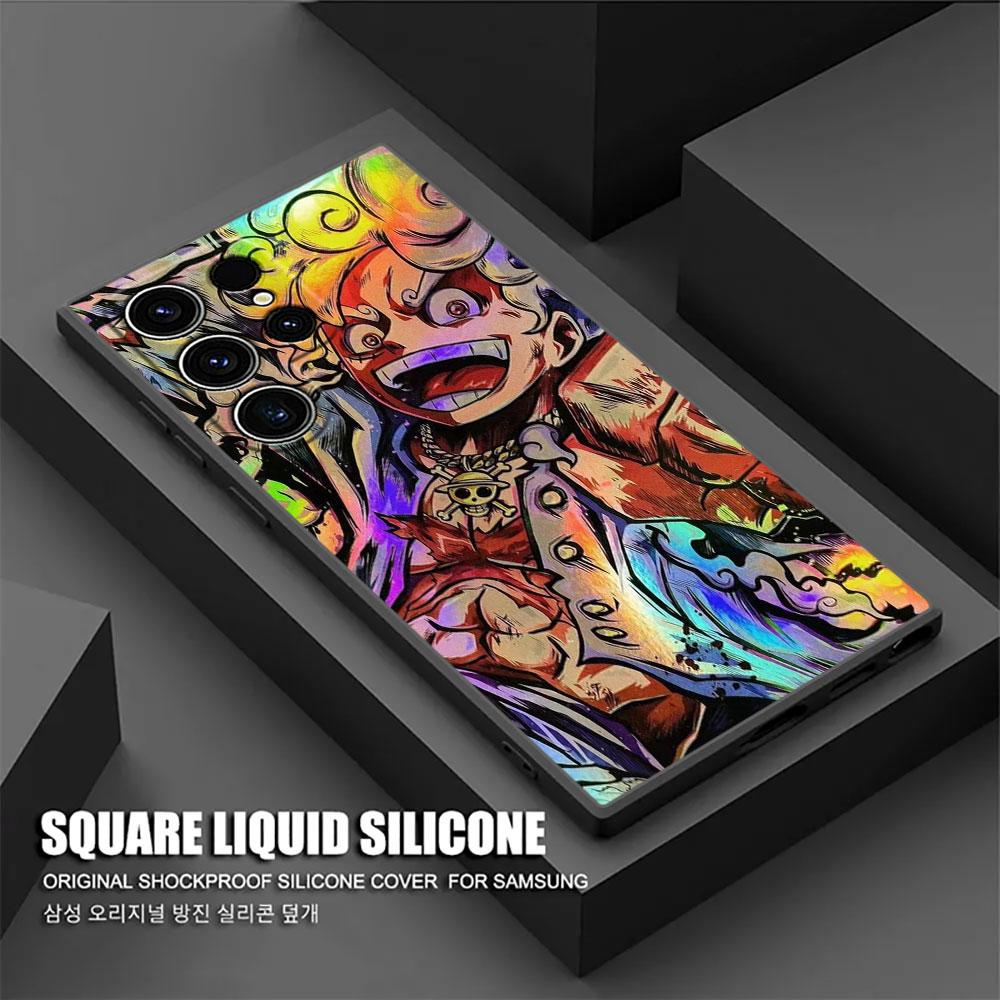 One Luffys Piece Sun God Nika Phone Case For Samsung Galaxy S25 S24 S23 S20 S21 FE S26 S22 Ultra 5G S26 Plus S25FE Silicon Cover
