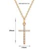 Cross-border Hip Hop Zircon Cross Necklace - Unisex European and American Punk Pendant