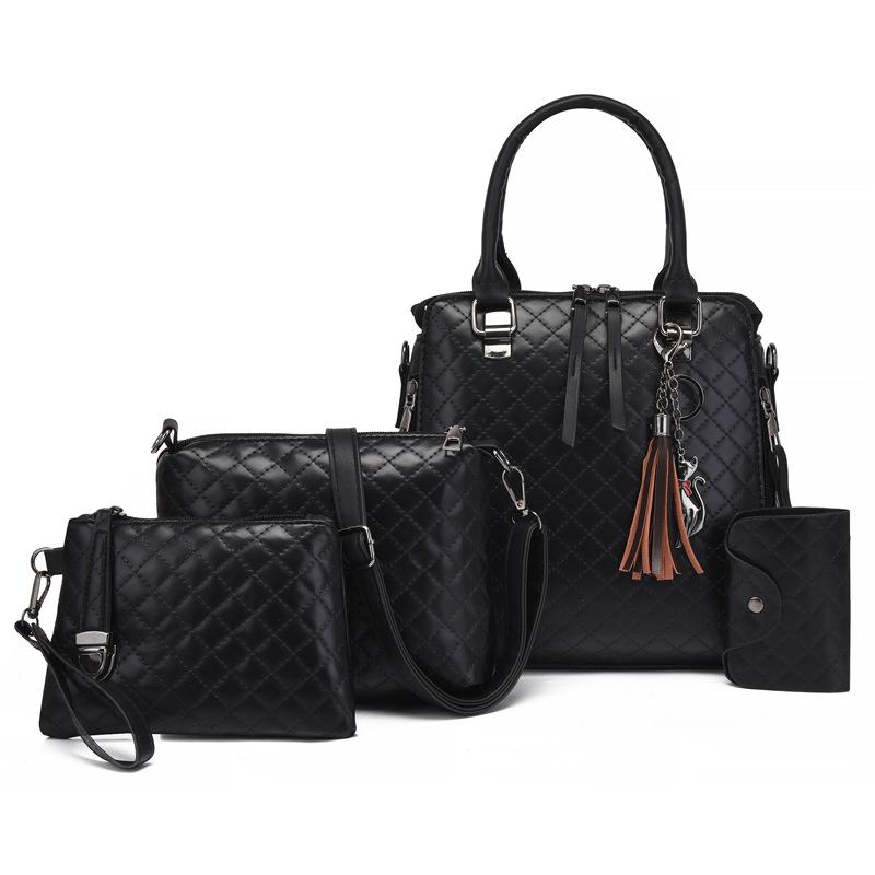 Fashion Crossbody Women's Bag Four-piece Retro Mother and Child Shoulder Handbag Fashion