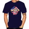 Football T Shirt Men Cotton Print American Flag Crack Graphic Short Sleeve Tees NFL Team Fan Casual Sports Tops Summer O-Neck Daily Wear Shirts