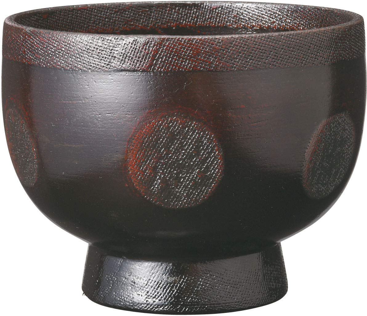 

Ase Shinzo Large Soup Fabric Akebono F0712 Bowl, Covered, Dimples, чёрный
