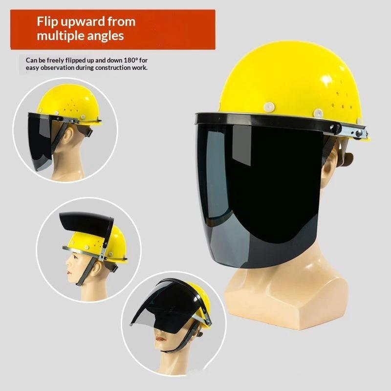 Welding Safety Helmet With Pc Face Shield Scratch Resistant Heat Insulation Anti Welding Slag For Industrial Welding