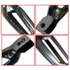 Motorcycle Passenger Footboards, Aluminum Rear Support Pair with Open-Frame Bodies, Ridged Treads, and Mounting Hardware