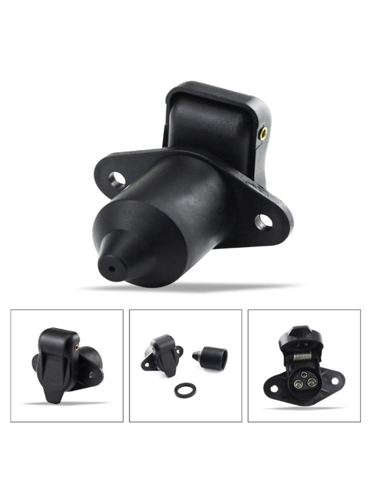 12V Tractor 3 Pin Plug Socket Trailer Plug Socket 3 Pin Suiatble for Trailer Truck RVs Car Caravans Tractor Durable