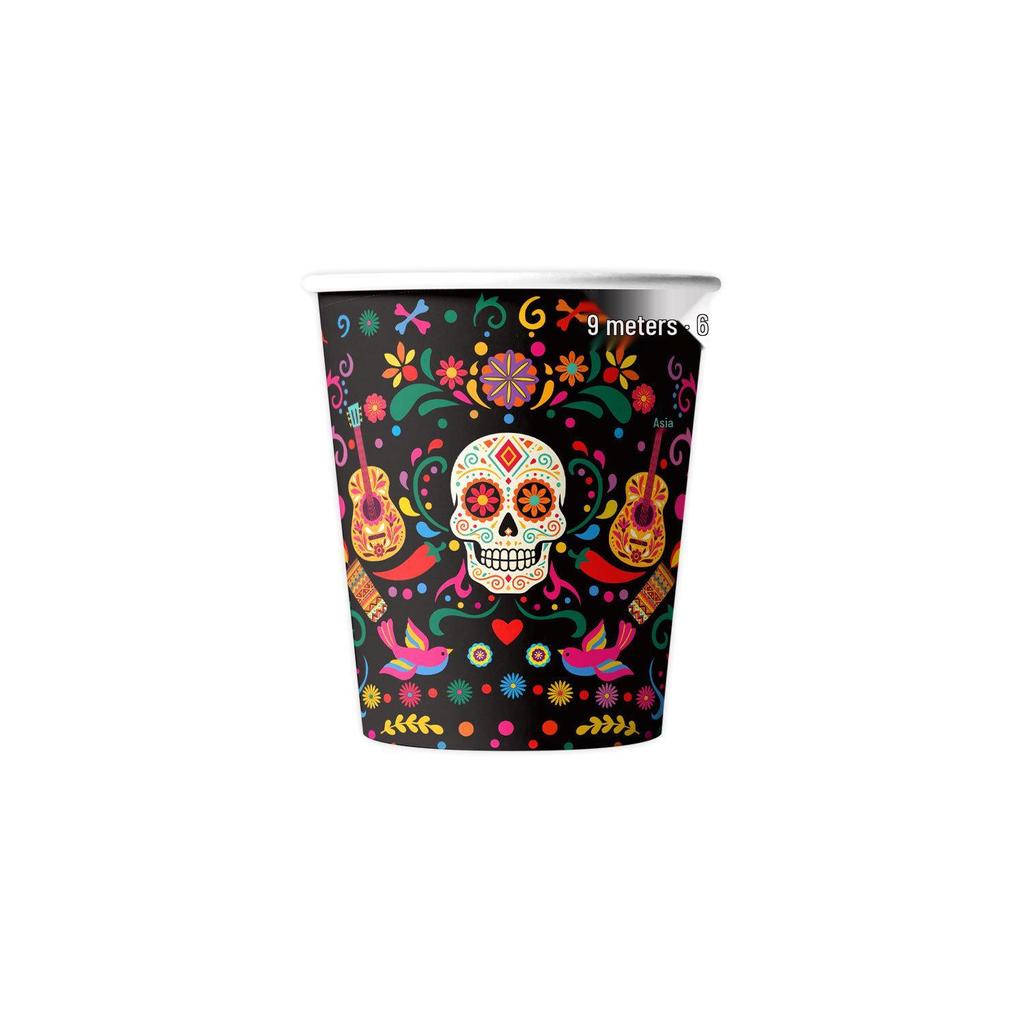 Day of the Dead Party Set: Skull Plates, Napkins, Cups & Flags