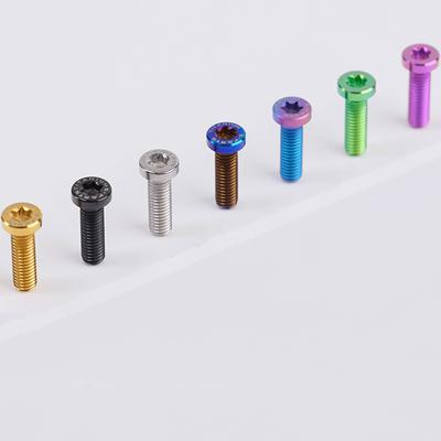 Golden Blue Black Ti M6x20/30mm Head-10mm  GR5 Titanium Alloy TC4 T30 Torx Head Bolts For Motorcycle Disc Brake Plate