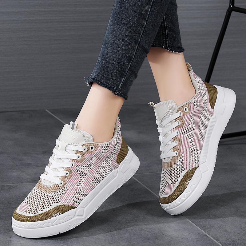 Fashion Fashion Board Shoes for Women Platform Hiking Breathable Sports Anti Slip Mesh Vulcanized Lightweight Casual Walking Shoes