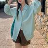 Lapel Long-sleeved Shirt Women's Autumn New Temperament Solid Color Casual Loose Top