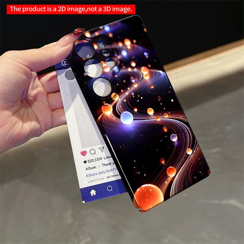 2DFlat Samsung Phone Case Cosmic Orb Flow iPhone Case Applicable To Galaxy S23 S24 S25ULTRA S26 A12 A14 A15 A16 A54 A55